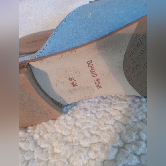 Donald J Pliner Sylvi Suede Stitch Silver Hardware | Mule Loafers | Size: 9.5M - Picture 10 of 14